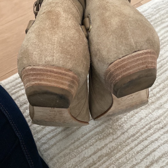 Belle Sigerson Morrison Camel Suede Strappy booties - Picture 8 of 15
